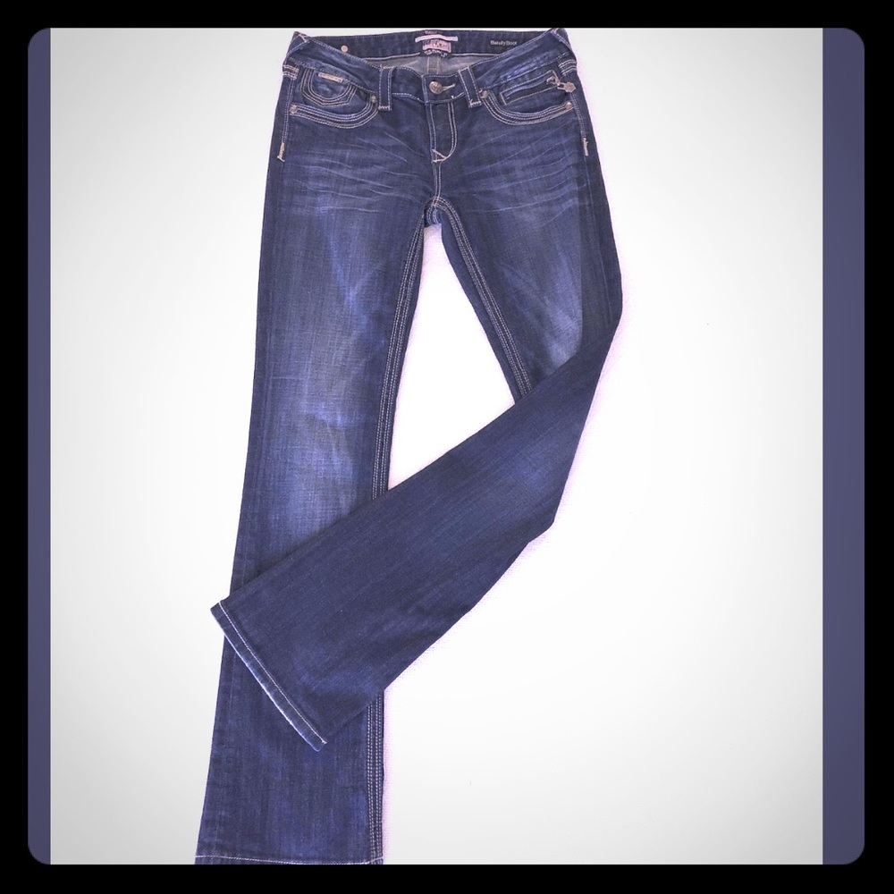 Express ReRock jeans Barely Boot